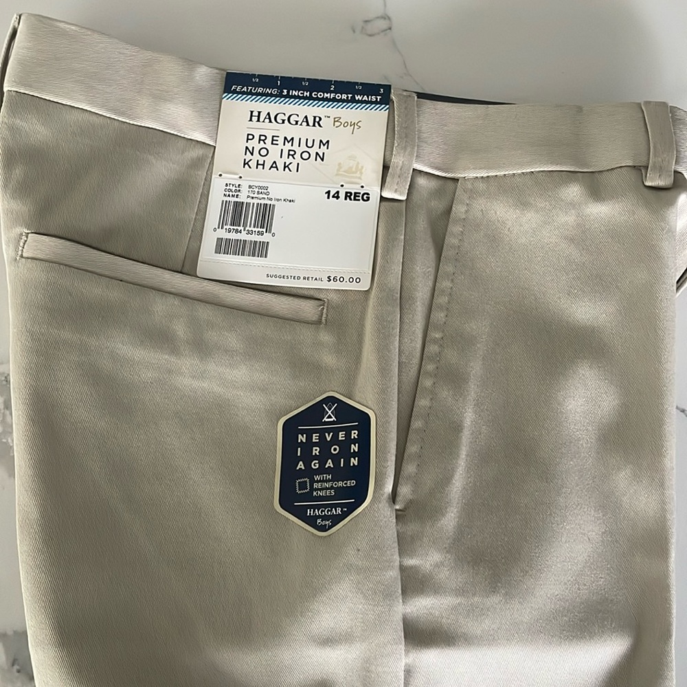 Haggar boys 14Reg Khakis